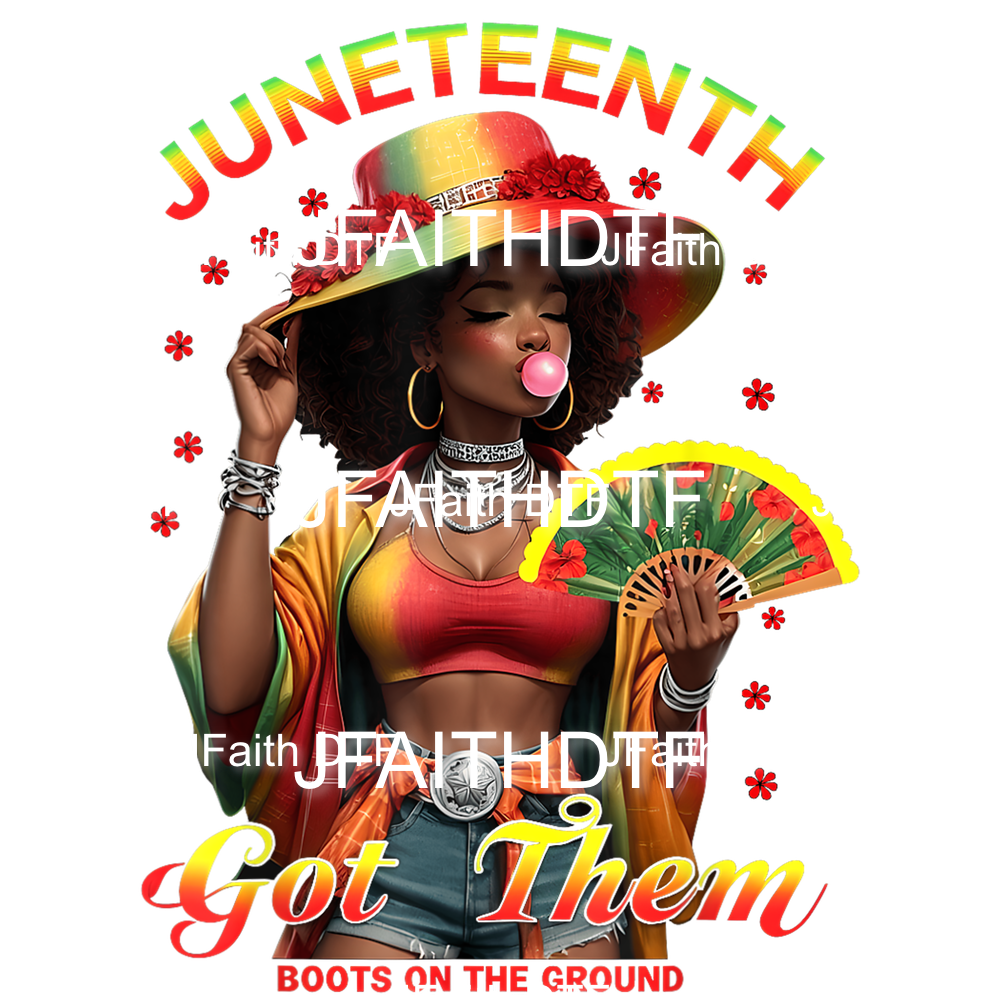 Get Them Boots On The Ground! Juneteenth PNG